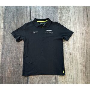 Pelmark Formula One F1 Aston Martin Racing Men's Polo Shirt Black Juniper